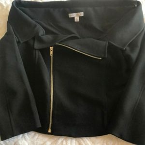 Eva Mendes - Asymmetrical Zippered Black Jacket